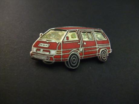 Nissan Vanette bestelwagen ( gezinswagen) rood